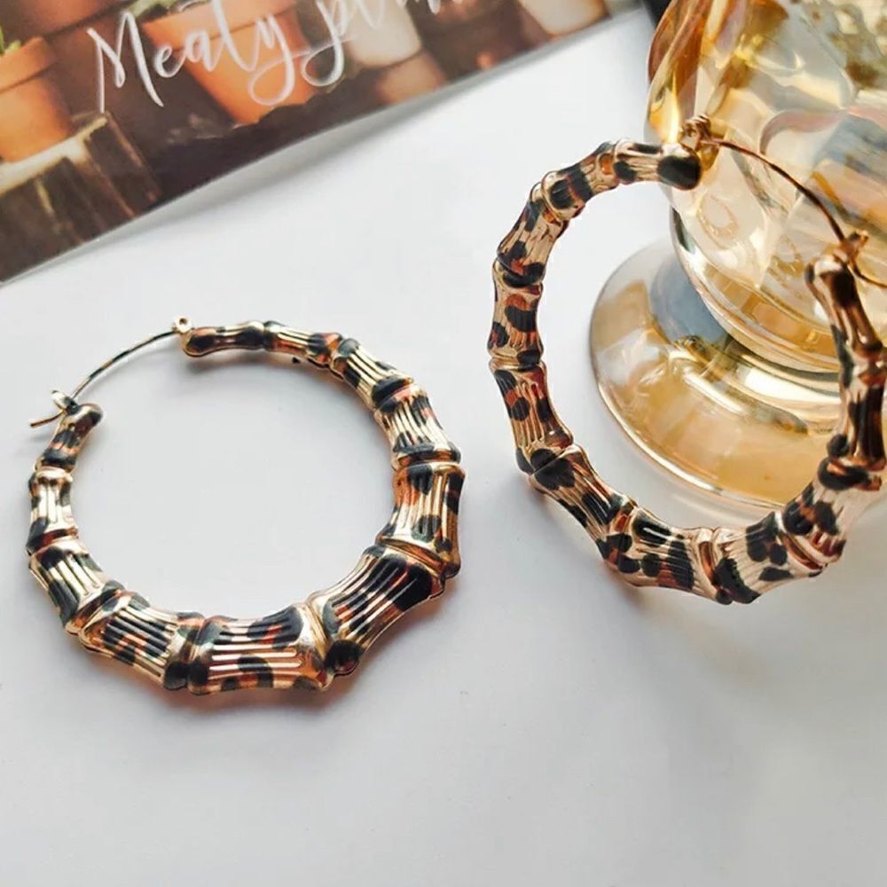 Bamboo hoop earrings - Picture 1 of 1